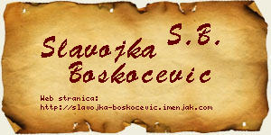 Slavojka Boškoćević vizit kartica